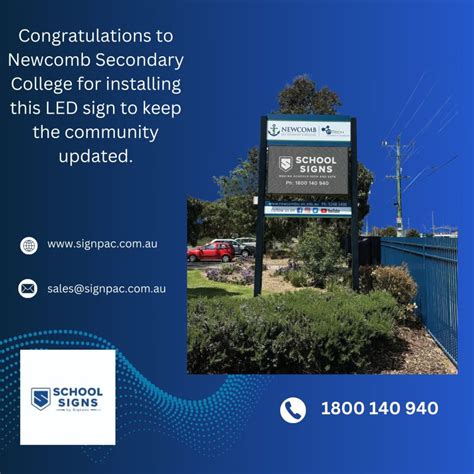 signpac led support|school signage.